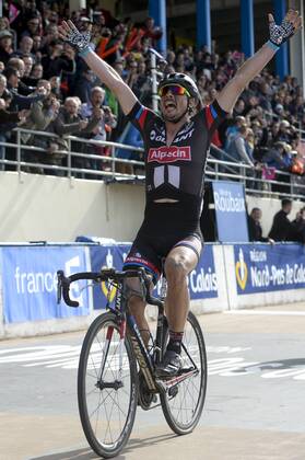 - ROUBAIX, FRANCE: German John Degenkolb of Team Giant-Alpecin pictured during the Paris-Roubaix one day cycling race, 253,5 km from Compiegne to the Velodrome in Roubaix, Sunday 12 April 2015. DIRKxWAEM  x04603182x
