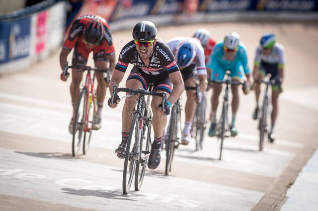 - ROUBAIX, FRANCE: German John Degenkolb of Team Giant-Alpecin pictured as he wins the Paris-Roubaix one day cycling race, 253,5 km from Compiegne to the Velodrome in Roubaix, Sunday 12 April 2015. LUCxCLAESSEN  x04603199x