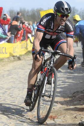 - ROUBAIX, FRANCE: German John Degenkolb of Team Giant-Alpecin pictured during the Paris-Roubaix one day cycling race, 253,5 km from Compiegne to the Velodrome in Roubaix, Sunday 12 April 2015. DIRKxWAEM  x04603237x