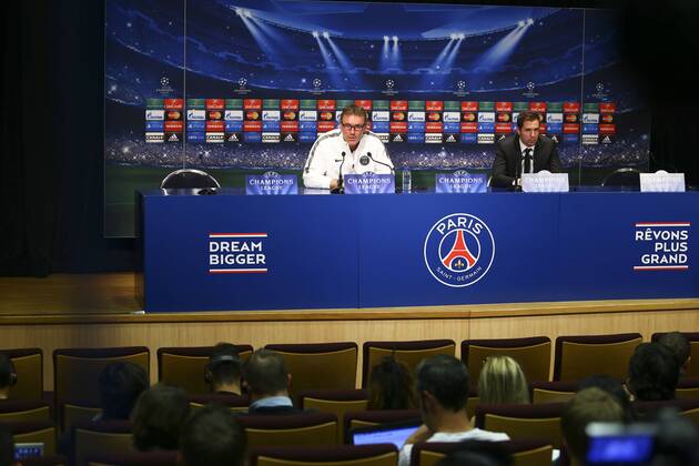 Laurent Blanc FOOTBALL : PK Paris Saint Germain (PSG) - Champions League - 14 04 2015 GwendolineLeGoff 
