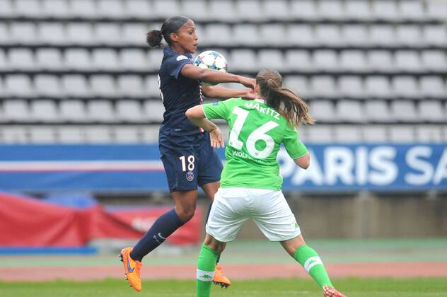 Aktuell Frauenfußball, Champions League, Halbfinale, Paris St. Germain - VfL Wolfsburg Marie Laure Delie (psg) FOOTBALL FEMININ : Psg vs Wolfsburg - Ligue des Champions - 26 04 2015 FEP Panoramic 