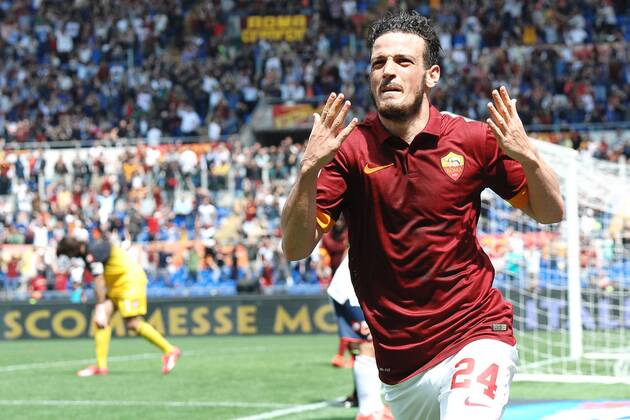 Alessandro Florenzi Roma. Goal celebration Roma 03-05-2015 Stadio Olimpico, Football Calcio Serie A 2014 2015 AS Roma vs. Genoa CFC andreaxstaccioli