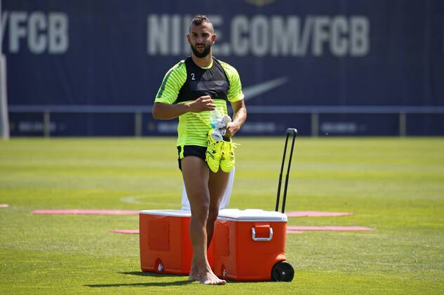 BARCELONA -june 02- SPAIN: Martin Montoya in the training before the Champions League final between Juventus. 