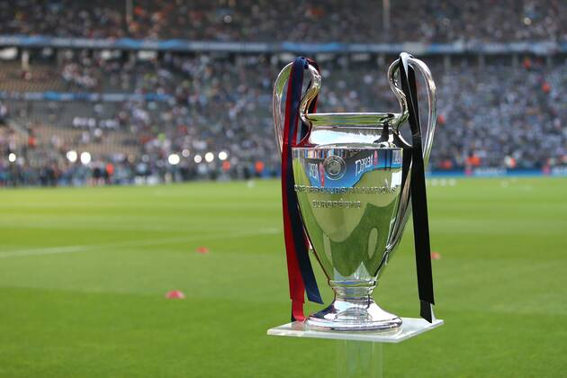 The Champions League trophy on display - Juventus Turin vs. FC Barcelona - Champion s League Final - Olympic Stadium - Berlin - Germany - 06 06 2015 Pic Philip Oldham Sportimage EDITORIAL USE ONLY. No use with unauthorised audio, video, data, fixture lists, club league logos or live services. Online in-match use limited to 120 images, no video emulation. No use in betting, games or single club league player publications.