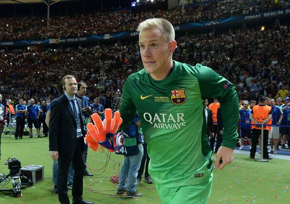 06.06.2015, xjhx, Fussball Champions League, Juventus Turin - FC Barcelona Barca v.l. Marc Andre ter Stegen (FC Barcelona)