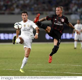 Pre-season friendly match between Real Madrid and AC Milan. In this picture, Cristiano Ronaldo and Philippe Mexes . xFOTOxCHEMAxREYx