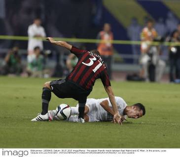 Pre-season friendly match between Real Madrid and AC Milan. In this picture, Lucas Vazquez and Luca Antonelli8 xFOTOxCHEMAxREYx