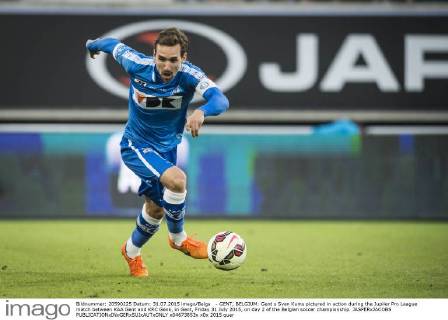 - GENT, BELGIUM: Gent s Sven Kums pictured in action during the Jupiler Pro League match between KAA Gent and KRC Genk, in Gent, Friday 31 July 2015, on day 2 of the Belgian soccer championship. JASPERxJACOBS x04673853x