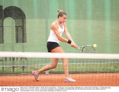 Hechingen Lina Gjorcheska (Mazedonien) Ladies Open Hechingen, 18 Internationales Damen Tennis Turnier, Tennis, 14.08.2015 Copyright: Fudischx xEibner-Pressefoto EP_pfh