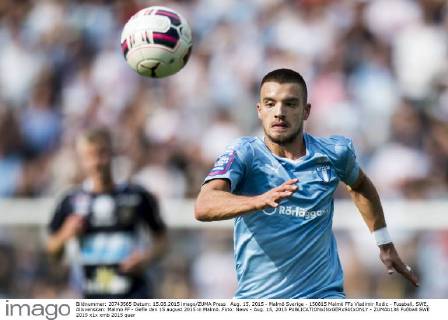 Aug. 15, 2015 - Malmö Sverige - 150815 Malmö FFs Vladimir Rodic - Fussball, SWE, Allsvenskan: Malmö FF - Gefle den 15 august 2015 in Malmö..Foto: News - Aug. 15, 2015  - ZUMAb138
