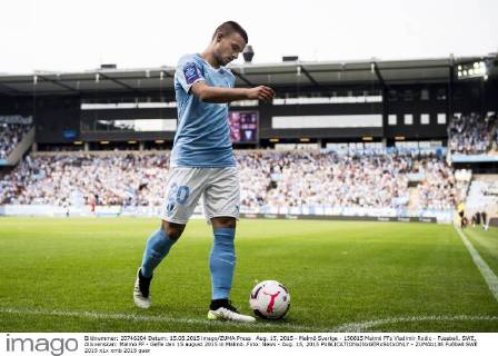Aug. 15, 2015 - Malmö Sverige - 150815 Malmö FFs Vladimir Rodic - Fussball, SWE, Allsvenskan: Malmö FF - Gefle den 15 august 2015 in Malmö..Foto: News - Aug. 15, 2015  - ZUMAb138