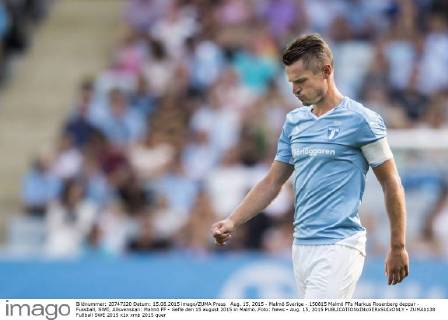 Aug. 15, 2015 - Malmö Sverige - 150815 Malmö FFs Markus Rosenberg deppar - Fussball, SWE, Allsvenskan: Malmö FF - Gefle den 15 august 2015 in Malmö..Foto: News - Aug. 15, 2015  - ZUMAb138
