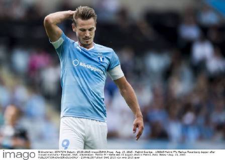 Aug. 15, 2015 - Malmö Sverige - 150815 Malmö FFs Markus Rosenberg deppar efter missad malchans - Fussball, SWE, Allsvenskan: Malmö FF - Gefle den 15 august 2015 in Malmö..Foto: News - Aug. 15, 2015  - ZUMAb138