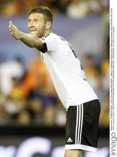 Valencia s Shkodran Mustafi during Champions League 2015 2016 Play-Offs 1st leg match. August 19,2015.  (2015081963)