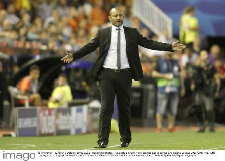 Valencia s coach Nuno Espirito Santo during Champions League 2015 2016 Play-Offs 1st leg match. August 19,2015. (2015081965)