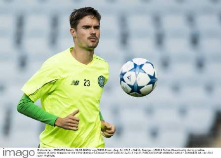 Aug. 24, 2015 - Malmö, Sverige - 150824 Celtics Mikael Lustig during practice session of Celtic Glasgow for the UEFA Champions League Playoff Quali 2015 2016 match.  - ZUMAb138