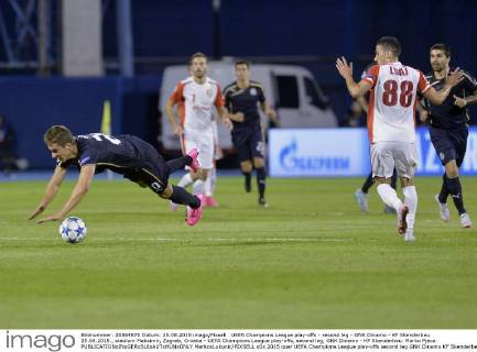 UEFA Champions League play-offs - second leg - GNK Dinamo - KF Skenderbeu 25.08.2015., stadium Maksimir, Zagreb, Croatia - UEFA Champions League play-offs, second leg, GNK Dinamo - KF Skenderbeu. Marko Pjaca. MarkoxLukunic PIXSELL