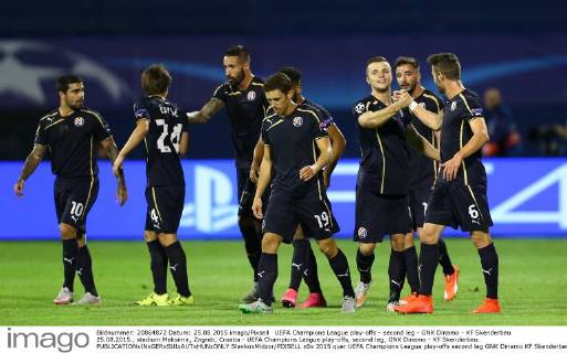 UEFA Champions League play-offs - second leg - GNK Dinamo - KF Skenderbeu 25.08.2015., stadium Maksimir, Zagreb, Croatia - UEFA Champions League play-offs, second leg, GNK Dinamo - KF Skenderbeu. SlavkoxMidzor PIXSELL