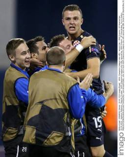 UEFA Champions League play-offs - second leg - GNK Dinamo - KF Skenderbeu 25.08.2015., stadium Maksimir, Zagreb, Croatia - UEFA Champions League play-offs, second leg, GNK Dinamo - KF Skenderbeu. Armin Hodzic. IgorxKralj PIXSELL