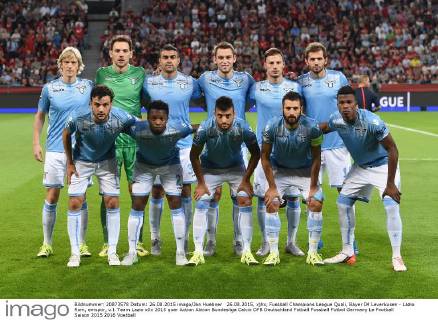 26.08.2015, xjhx, Fussball Champions League Quali, Bayer 04 Leverkusen - Lazio Rom, emspor, v.l. Team Lazio