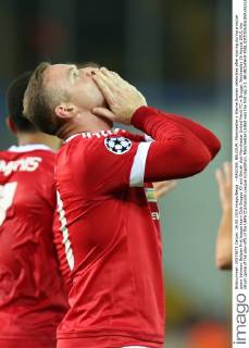 - BRUGGE, BELGIUM: Manchester s Wayne Rooney celebrates after scoring during a soccer game between Belgian first league team Club Brugge KV and British club Manchester United ManU FC in Brugge, Wednesday 26 August 2015, the return game of the play-offs of the UEFA Champions League competition. Manchester United won the first leg 3-1. BRUNOxFAHY x04687508x