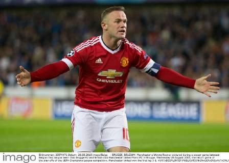 - BRUGGE, BELGIUM: Manchester s Wayne Rooney pictured during a soccer game between Belgian first league team Club Brugge KV and British club Manchester United ManU FC in Brugge, Wednesday 26 August 2015, the return game of the play-offs of the UEFA Champions League competition. Manchester United won the first leg 3-1. KURTxDESPLENTER  x04687607x