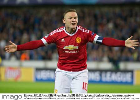 - BRUGGE, BELGIUM: Manchester s Wayne Rooney pictured during a soccer game between Belgian first league team Club Brugge KV and British club Manchester United ManU FC in Brugge, Wednesday 26 August 2015, the return game of the play-offs of the UEFA Champions League competition. Manchester United won the first leg 3-1. KURTxDESPLENTER  x04687609x