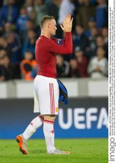 - BRUGGE, BELGIUM: Manchester s Wayne Rooney celebrates after winning a soccer game between Belgian first league team Club Brugge KV and British club Manchester United ManU FC in Brugge, Wednesday 26 August 2015, the return game of the play-offs of the UEFA Champions League competition. Manchester United won the first leg 3-1. KURTxDESPLENTER x04687730x