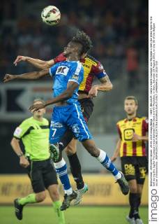 - GENT, BELGIUM: Gent s Kalifa Coulibaly and Mechelen s Seth De Witte fight for the ball during the Jupiler Pro League match between KAA Gent and KV Mechelen, in Gent, Saturday 29 August 2015, on day 06 of the Belgian soccer championship. JASPERxJACOBS  x04689641x