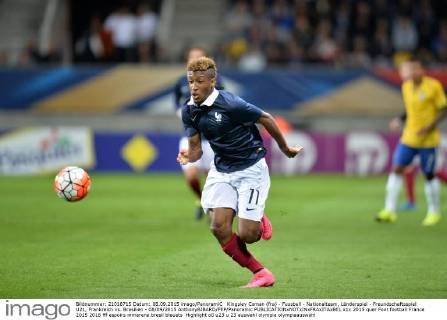 Kingsley Coman (fra) - Fussball - Nationalteam, Länderspiel - Freundschaftsspiel U21, Frankreich vs. Brasilien - 08 09 2015 AnthonyBIBARD FEP Panoramic 