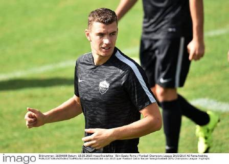 Edin Dzeko Roma Football Champions League 2015 2016 AS Roma training andreaxstaccioli