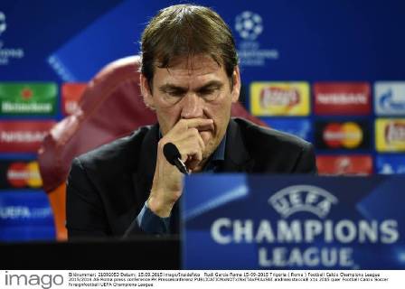 Rudi Garcia Roma 15-09-2015 Trigoria ( Roma ) Football Calcio Champions League 2015 2016 AS Roma press conference PK Pressekonferenz andreaxstaccioli