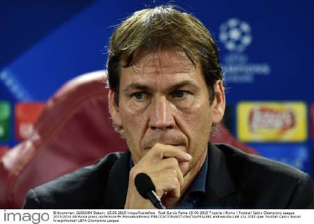 Rudi Garcia Roma 15-09-2015 Trigoria ( Roma ) Football Calcio Champions League 2015 2016 AS Roma press conference PK Pressekonferenz andreaxstaccioli