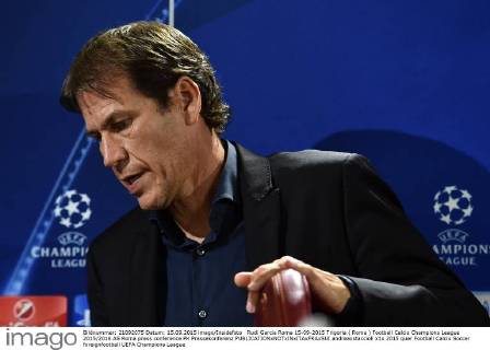 Rudi Garcia Roma 15-09-2015 Trigoria ( Roma ) Football Calcio Champions League 2015 2016 AS Roma press conference PK Pressekonferenz andreaxstaccioli