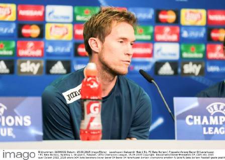 Leverkusen Aleksandr Hleb ( 81, FC Bate Borisov) Pressekonferenz Bayer 04 Leverkusen - FC Bate Borisov, Spieltag 1, Gruppe E, Fussball, UEFA Champions League, 15.09.2015 Copyright: Deutzmann Eibner-Pressefoto EP_CDN