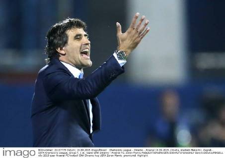 Champions League - Dinamo - Arsenal 16.09.2015.,Croatia, stadium Maksimir, Zagreb - UEFA Champions League, Group F, 1 st. round GNK Dinamo - Arsenal FC. Zoran Mamic  SanjinxStrukic PIXSELL