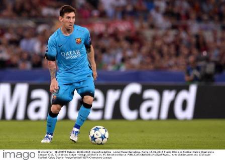 Lionel Messi Barcelona. Roma 16-09-2015 Stadio Olimpico Football Calcio Champions League 2015 2016 Group Stage - Group, AS Roma vs. FC Barcelona Barca AntoxBaldassarre