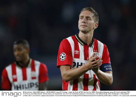 Luuk de Jong of PSV during the UEFA Champions League group B match between PSV Eindhoven and Manchester United ManU on September 15, 2015 at the Philips stadium in Eindhoven, The Netherlands. PSV Eindhoven v Manchester United UEFA Champions League 2015 2016 xVIxJeroenxPutmansxIVx 4340057