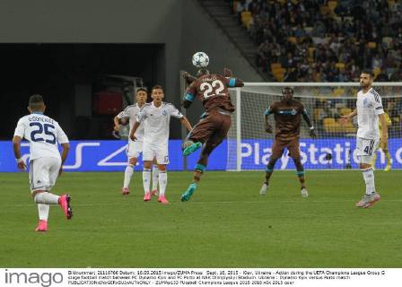 Sept. 16, 2015 - Kiev, Ukraine - Action during the UEFA Champions League Group G stage football match between FC Dynamo Kyiv and FC Porto at NSK Olimpiyskyi Stadium. Ukraine : Dynamo Kyiv versus Porto match - ZUMAp133