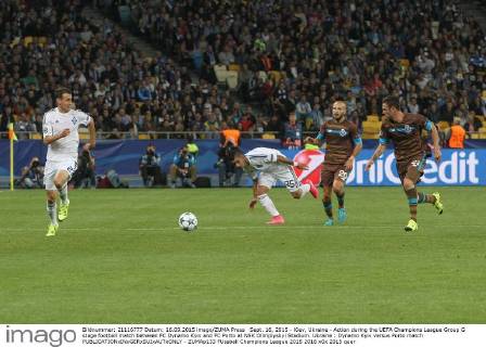 Sept. 16, 2015 - Kiev, Ukraine - Action during the UEFA Champions League Group G stage football match between FC Dynamo Kyiv and FC Porto at NSK Olimpiyskyi Stadium. Ukraine : Dynamo Kyiv versus Porto match - ZUMAp133