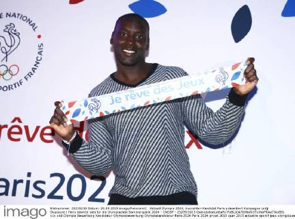 Aktuell Olympia 2024, Ausrichter-Kandidat Paris präsentiert Kampagne Ladji Doucoure Paris bewirbt sich für die Olympischen Sommerspiele 2024 - CNOSF - 25 09 2015 GwendolineLeGoffx 