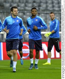GNK Dinamo training 28.09.2015., Allianz Arena, Muenchen, Germany - Training GNK Dinamo day before the the second round of Group F of the Champions League match between FC Bayern - GNK Dinamo. Junior Fernandes. MarkoxLukunic PIXSELL