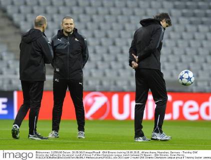 GNK Dinamo training 28.09.2015., Allianz Arena, Muenchen, Germany - Training GNK Dinamo day before the the second round of Group F of the Champions League match between FC Bayern - GNK Dinamo. Zoran Mamic. MarkoxLukunic PIXSELL