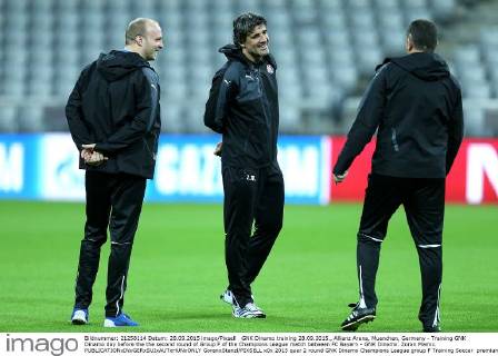 GNK Dinamo training 28.09.2015., Allianz Arena, Muenchen, Germany - Training GNK Dinamo day before the the second round of Group F of the Champions League match between FC Bayern - GNK Dinamo. Zoran Mamic. GoranxStanzl PIXSELL