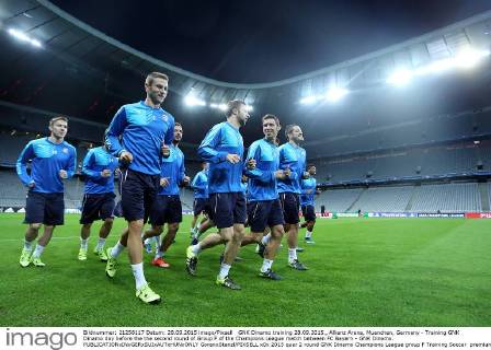 GNK Dinamo training 28.09.2015., Allianz Arena, Muenchen, Germany - Training GNK Dinamo day before the the second round of Group F of the Champions League match between FC Bayern - GNK Dinamo. GoranxStanzl PIXSELL