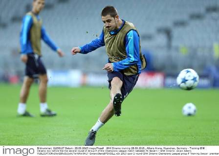 GNK Dinamo training 28.09.2015., Allianz Arena, Muenchen, Germany - Training GNK Dinamo day before the the second round of Group F of the Champions League match between FC Bayern - GNK Dinamo. Arijan Ademi. GoranxStanzl PIXSELL