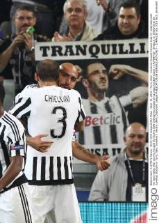 Sept. 30, 2015 - Turin, Italy - Juventus forward Simone Zaza (7) celebrates with his teammates after scoring his goal during the Uefa Champions League group stage football match n2 JUVENTUS - SEVILLA on 30 09 15 at the Juventus Stadium in Turin, Italy. Juventus v Sevilla, UEFA Champions League - ZUMAn230
