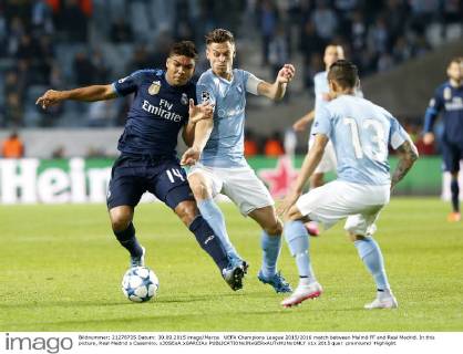 UEFA Champions League 2015 2016 match between Malmö FF and Real Madrid. In this picture, Real Madrid s Casemiro. xJOSExA.xGARCIAx 
