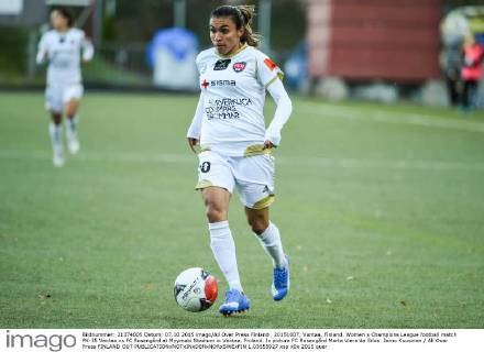 20151007, Vantaa, Finland. Women s Champions League football match PK-35 Vantaa vs FC Roseng?rd at Myymaki Stadium in Vantaa, Fniland. In picture FC Roseng?rd Marta Viera da Silva. Jarno Kuusinen All Over Press FINLAND OUT 1.03555927