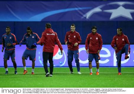 Olympiakos training 19.10.2015., Croatia, Zagreb - Training of the Greek football team Olympiakos ahead of tomorrow s match of 3rd round of the Champions League against Dinamo.  SlavkoxMidzor PIXSELL